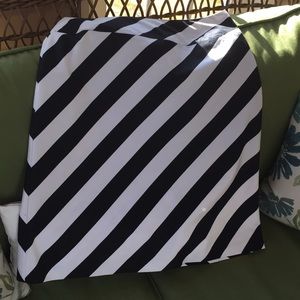 East Fifth Black and White Diagonal Striped Skirt